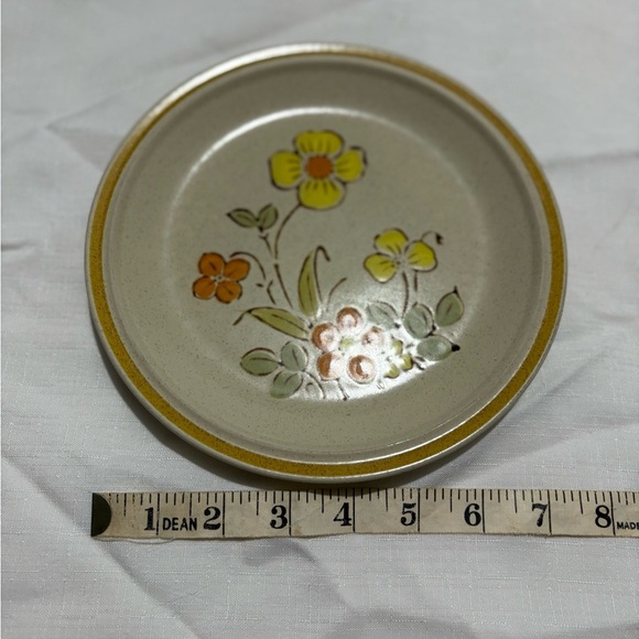 Vintage Stoneware Floral Sandwich Plate - Picture 1 of 3